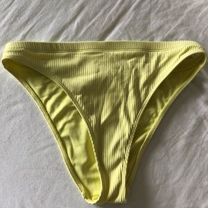 Yellow high waisted bikini bottom